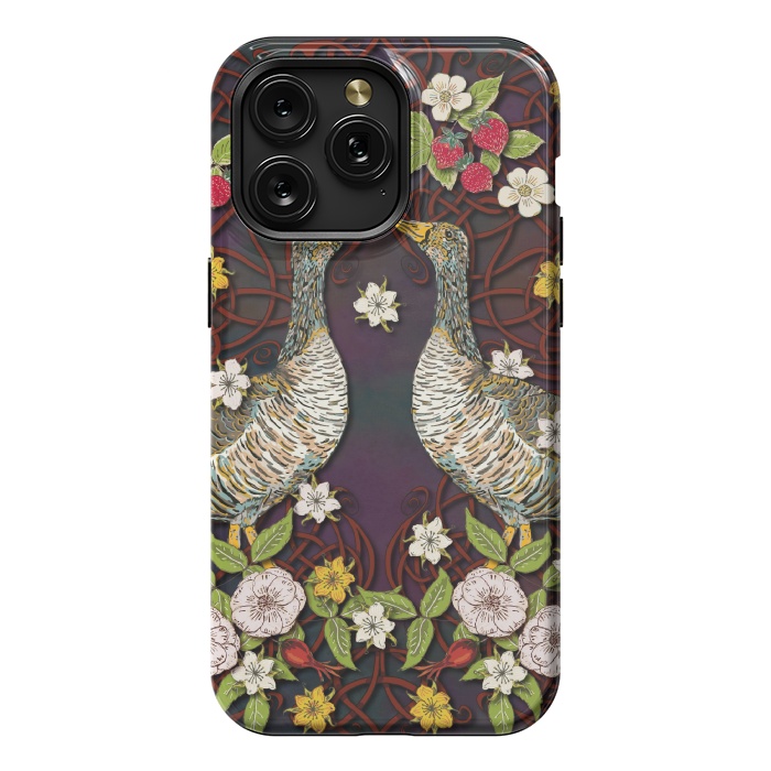 iPhone 15 Pro Max StrongFit Summer Strawberry Geese by Lotti Brown