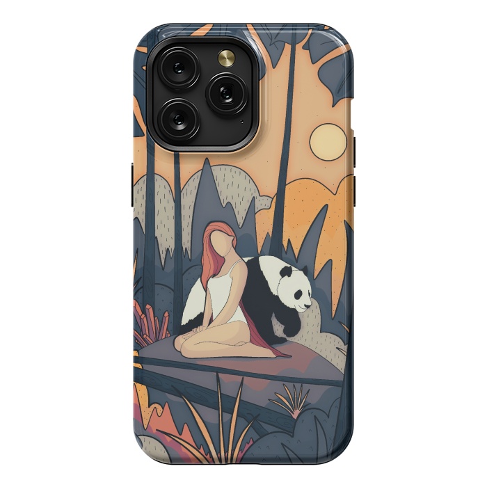 iPhone 15 Pro Max StrongFit The panda and the girl by Steve Wade (Swade)