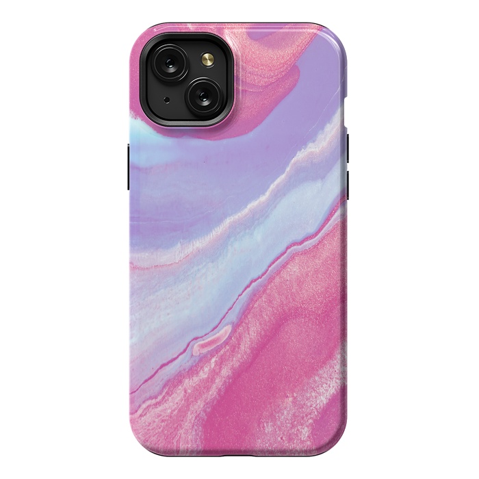 iPhone 15 Plus StrongFit Pink Wave by Ashley Camille