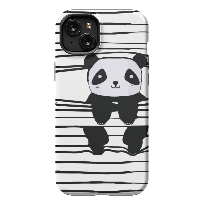 iPhone 15 Plus StrongFit peek-a-boo panda by MALLIKA