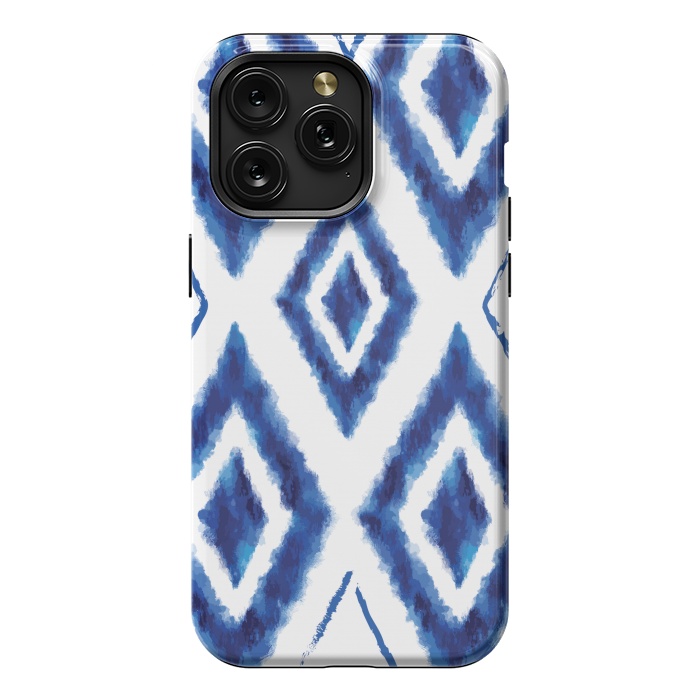 iPhone 15 Pro Max StrongFit blue diamond pattern 2 by MALLIKA