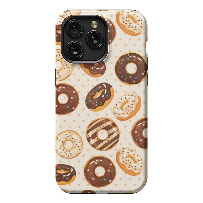 iPhone 15 Pro Max StrongFit chocolate donut love by MALLIKA