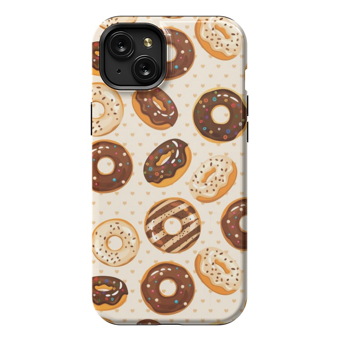 iPhone 15 Plus StrongFit chocolate donut love by MALLIKA
