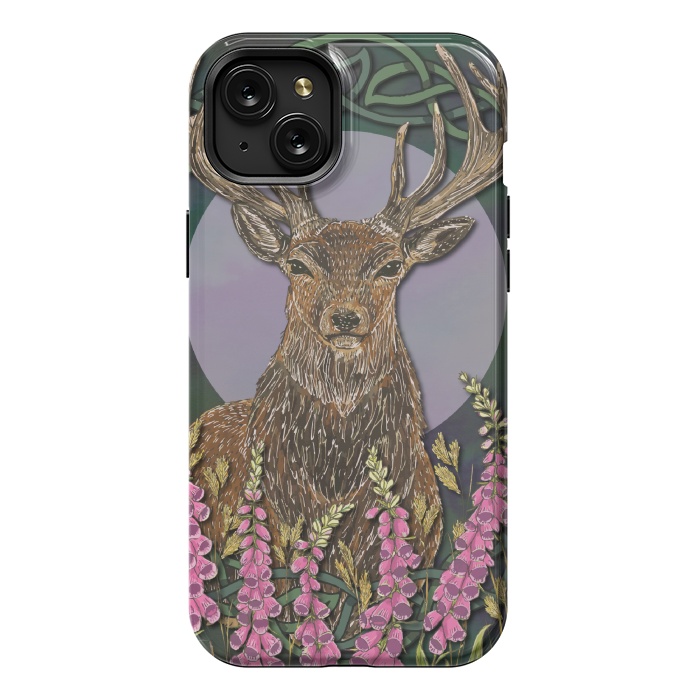 iPhone 15 Plus StrongFit Woodland Stag by Lotti Brown