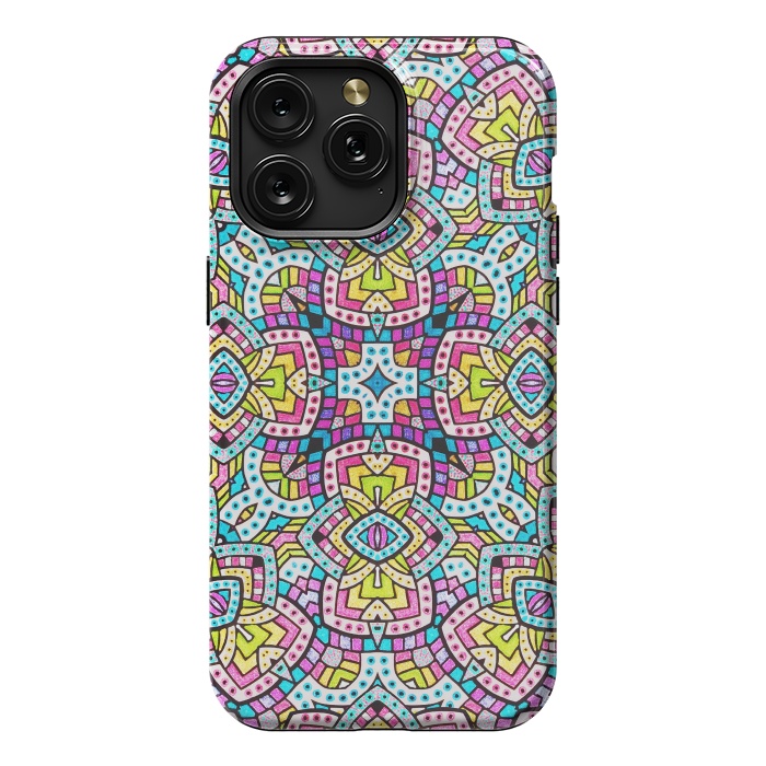 iPhone 15 Pro Max StrongFit Persian kaleidoscopic Mosaic G515 by Medusa GraphicArt