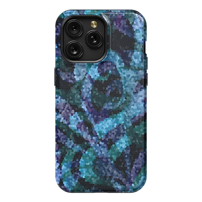 iPhone 15 Pro Max StrongFit Mosaic Floral Abstract G21B by Medusa GraphicArt