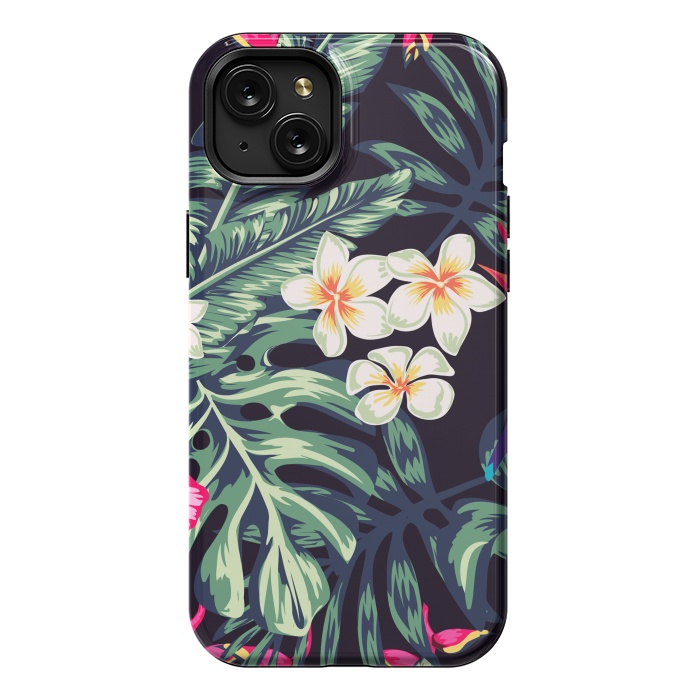 iPhone 15 Plus StrongFit Tropical Floral Pattern XVII by ArtsCase