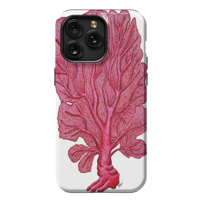 iPhone 15 Pro Max StrongFit Pink Red Coral Gorgona by Chloe Yzoard
