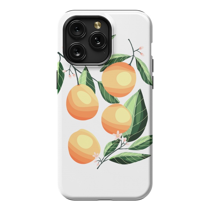 iPhone 15 Pro Max StrongFit Peaches on white by Jelena Obradovic