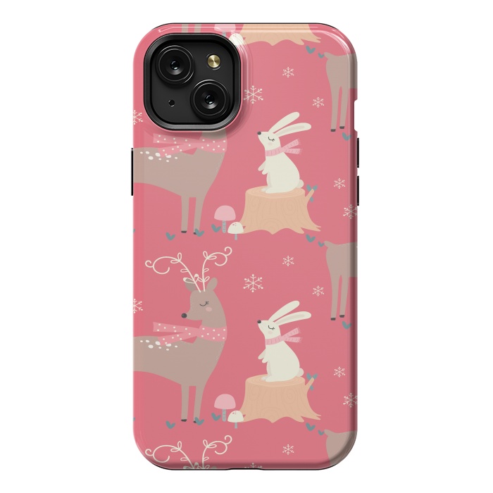 iPhone 15 Plus StrongFit deers and rabbits by haroulita