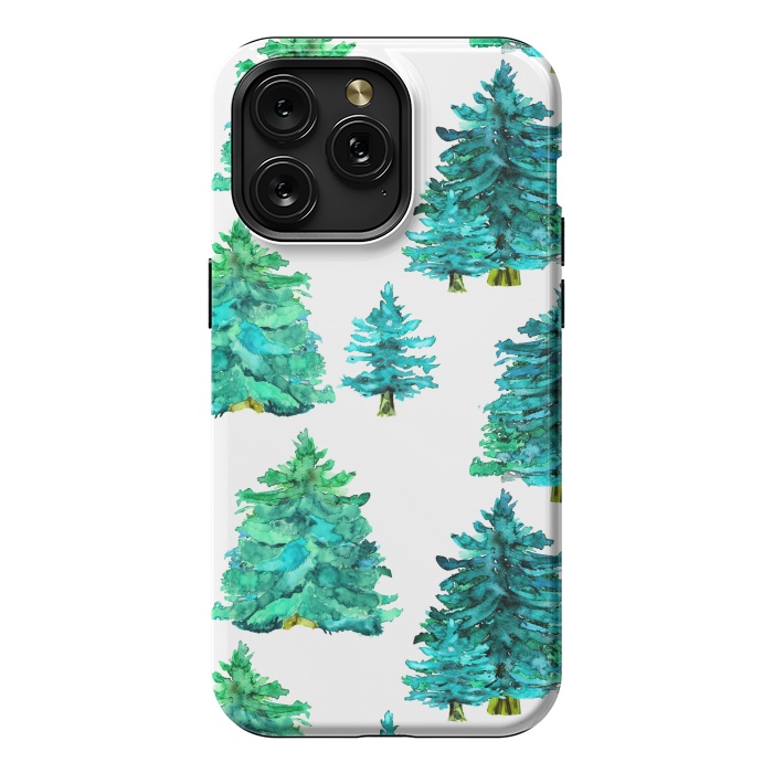 iPhone 15 Pro Max StrongFit christmas winter trees by haroulita