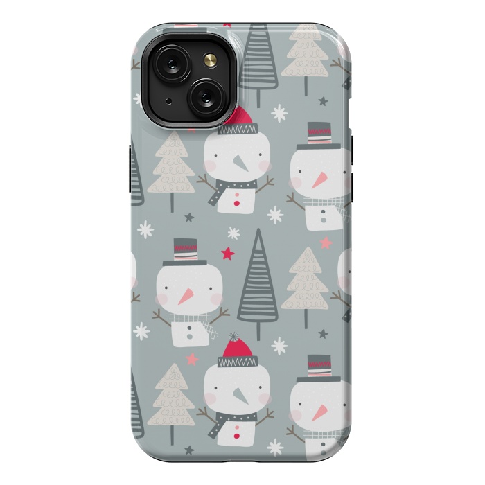 iPhone 15 Plus StrongFit xmas snowman  by haroulita