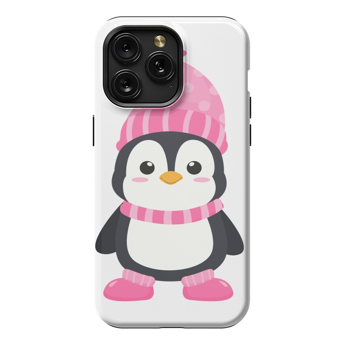 iPhone 15 Pro Max StrongFit cute pink penguin  by haroulita