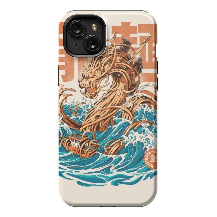 iPhone 15 Plus StrongFit Great Ramen Dragon off Kanagawa by Ilustrata