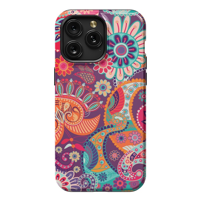 iPhone 15 Pro Max StrongFit Figure in bright flowers by ArtsCase