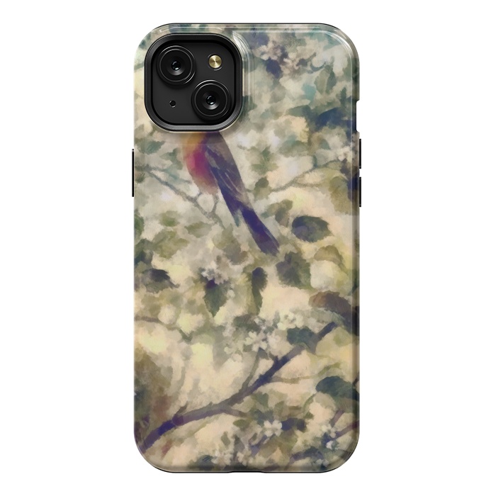 iPhone 15 Plus StrongFit Watercolored Nature by Texnotropio