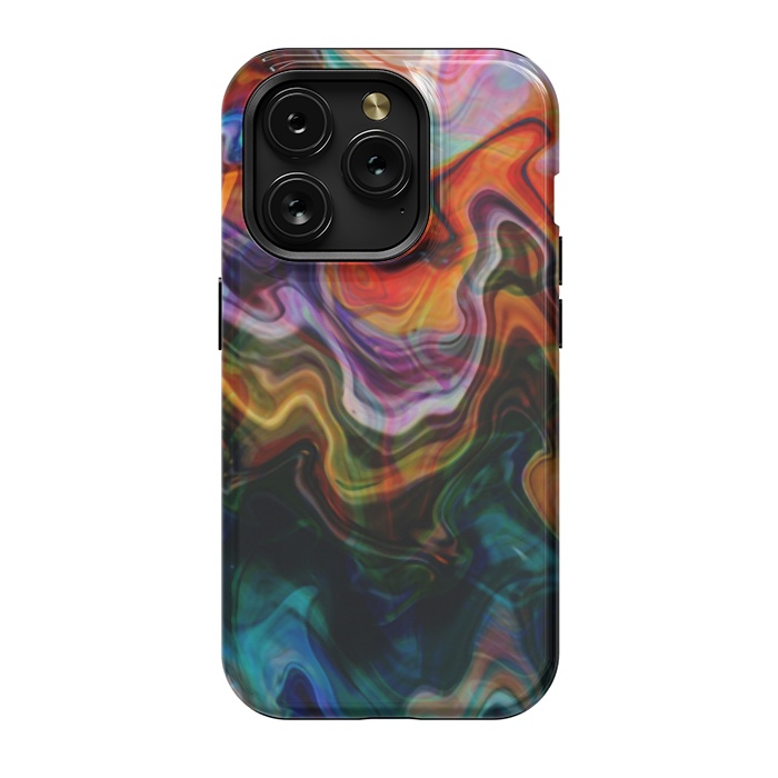 iPhone 15 Pro StrongFit Digitalart Abstract Marbling G596 by Medusa GraphicArt