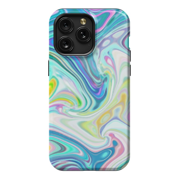 iPhone 15 Pro Max StrongFit Digitalart Abstract Marbling G597 by Medusa GraphicArt