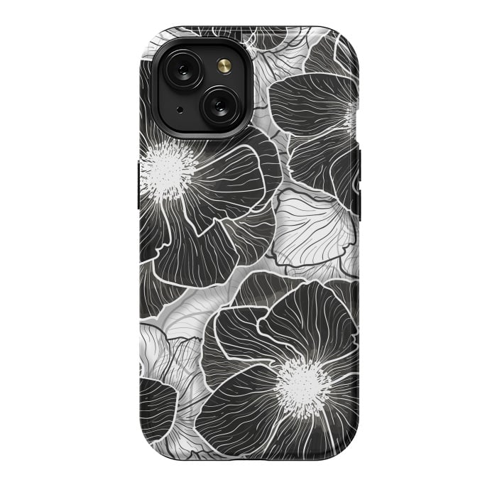 iPhone 15 StrongFit Anemones Wildflower Illustration G599 by Medusa GraphicArt