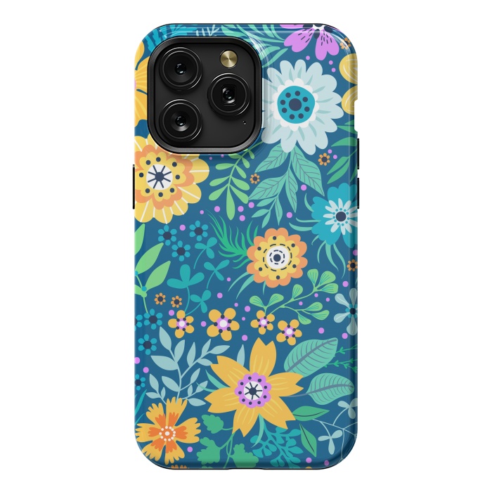 iPhone 15 Pro Max StrongFit Yellow Flowers by ArtsCase