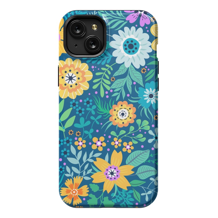 iPhone 15 Plus StrongFit Yellow Flowers by ArtsCase