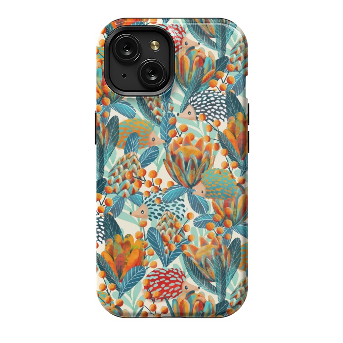 iPhone 15 StrongFit Hiding Hedgehogs by gingerlique