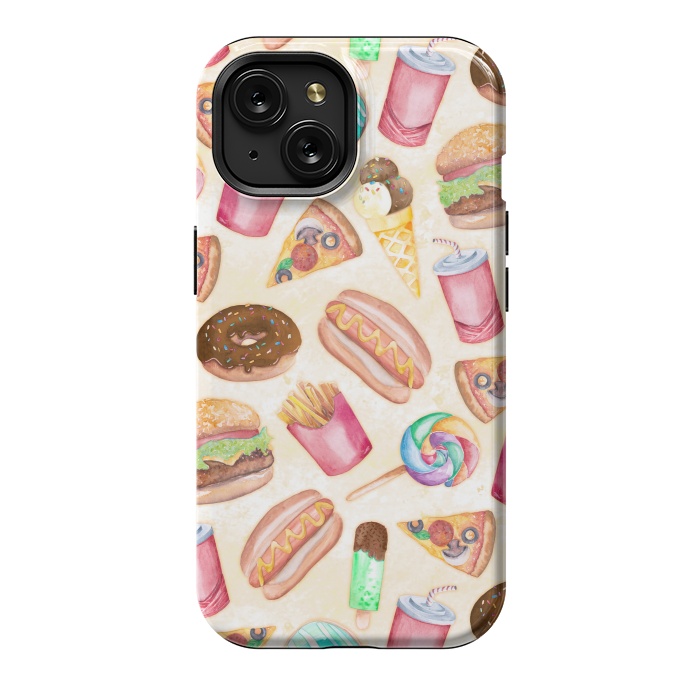 iPhone 15 StrongFit Junk Food by gingerlique