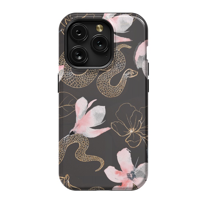 iPhone 15 Pro StrongFit gold snake by haroulita