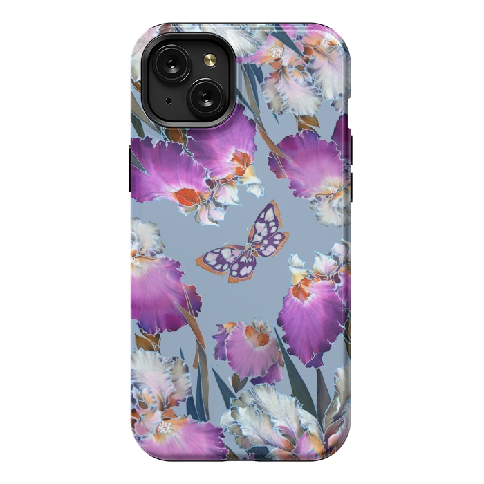 iPhone 15 Plus StrongFit purple lilac flowers by haroulita
