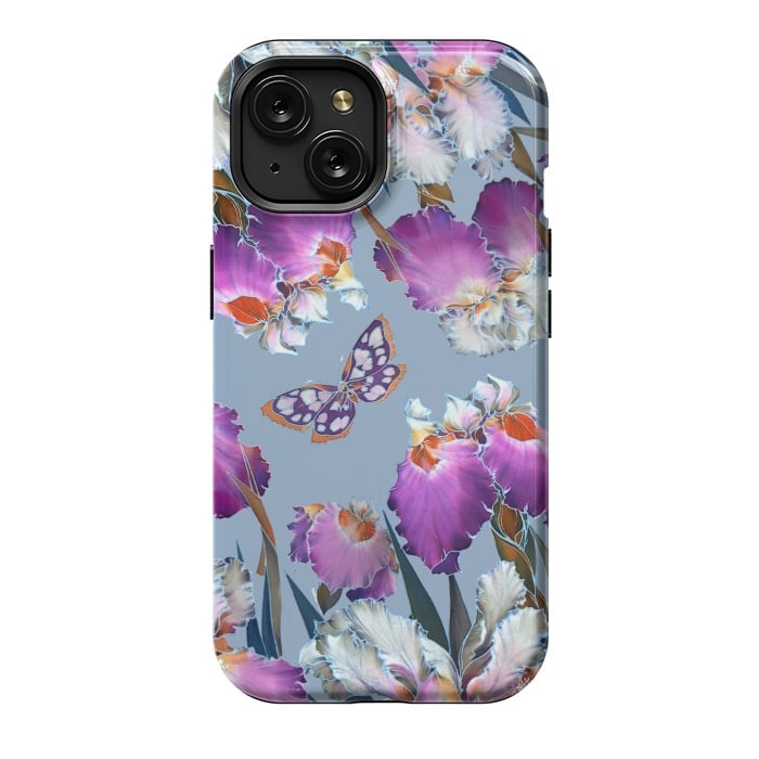 iPhone 15 StrongFit purple lilac flowers by haroulita