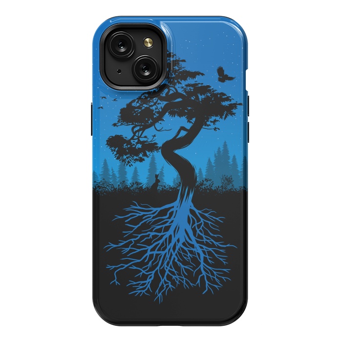 iPhone 15 Plus StrongFit Bonsai roots at night by Alberto