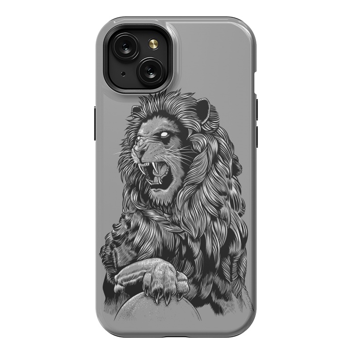 iPhone 15 Plus StrongFit Statue lion by Alberto
