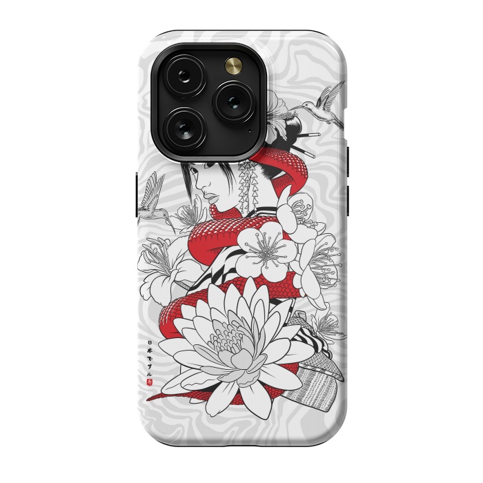 iPhone 15 Pro StrongFit Snake and Geisha by Alberto