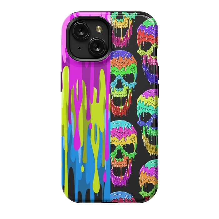 iPhone 15 StrongFit Skulls and liquid by Alberto