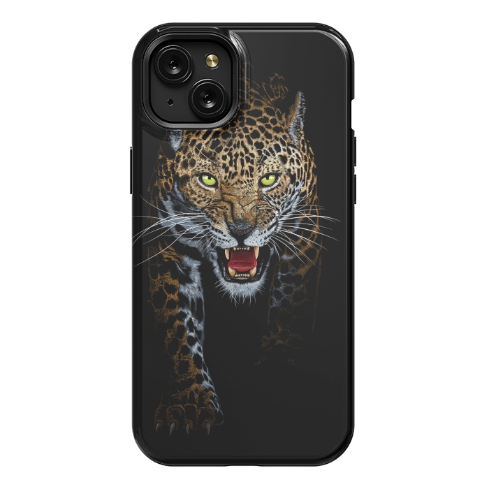 iPhone 15 Plus StrongFit Leopard in the shadows by Alberto