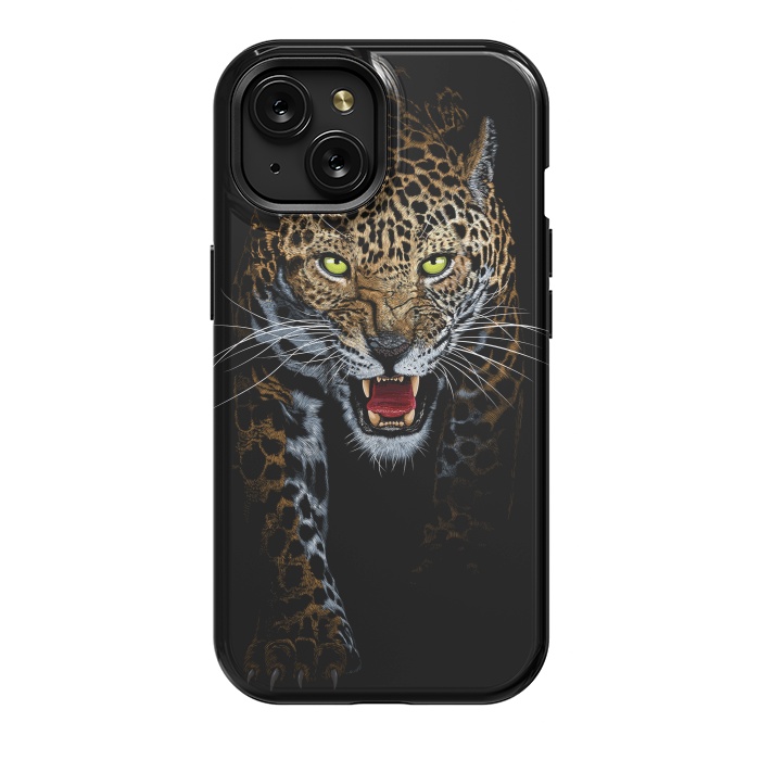 iPhone 15 StrongFit Leopard in the shadows by Alberto