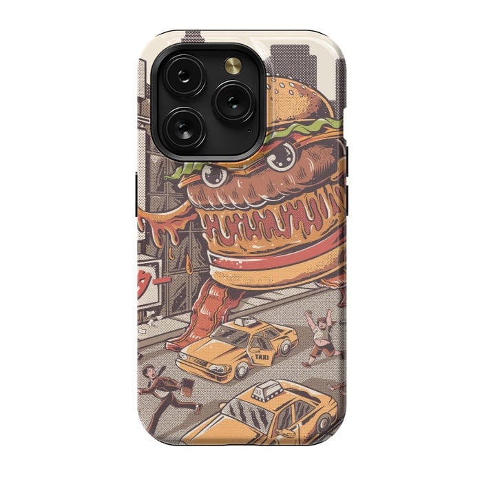 iPhone 15 Pro StrongFit Burgerzilla by Ilustrata