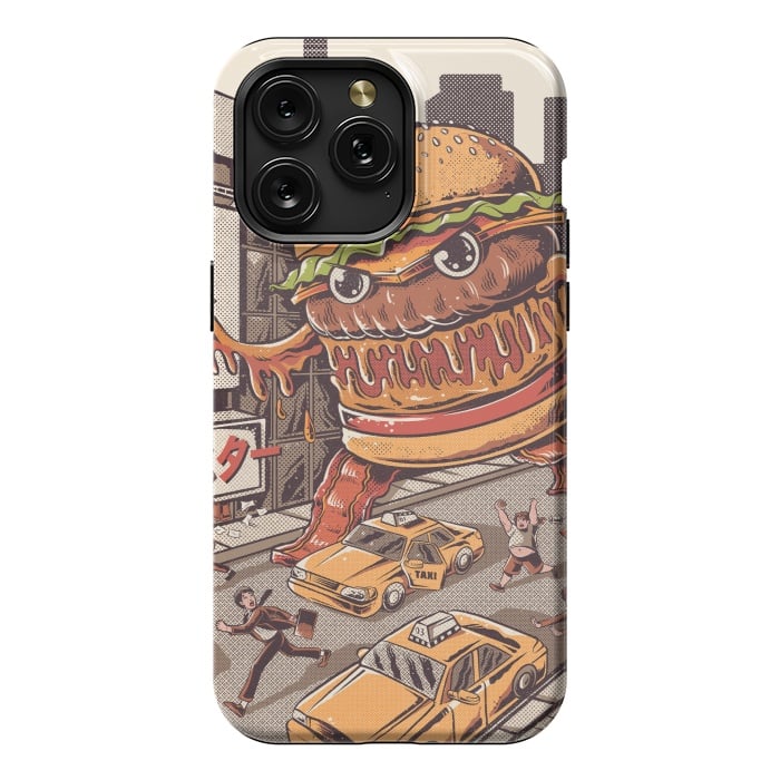 iPhone 15 Pro Max StrongFit Burgerzilla by Ilustrata