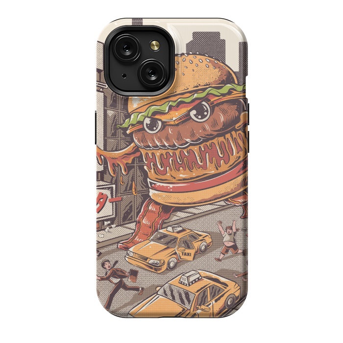 iPhone 15 StrongFit Burgerzilla by Ilustrata