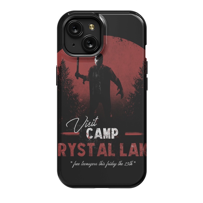 iPhone 15 StrongFit Visit the Crystal Lake by Ilustrata