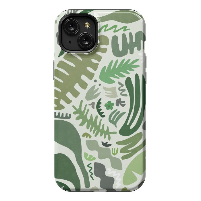 iPhone 15 Plus StrongFit Green Garden by amini54