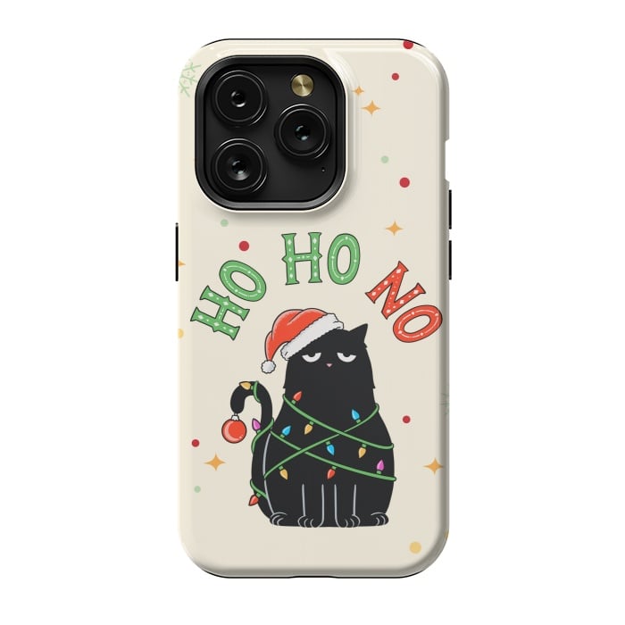 iPhone 15 Pro StrongFit Cat and Christmas NO by Coffee Man