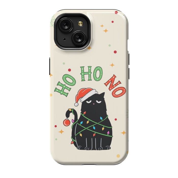 iPhone 15 StrongFit Cat and Christmas NO by Coffee Man