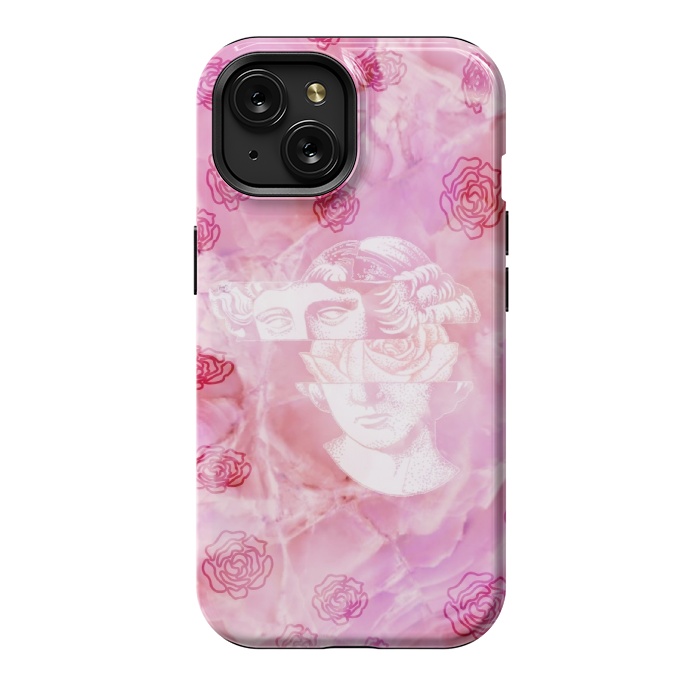 iPhone 15 StrongFit Pink marble aesthetic by CAS