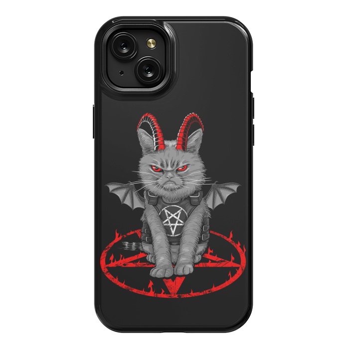 iPhone 15 Plus StrongFit demon cat by Alberto