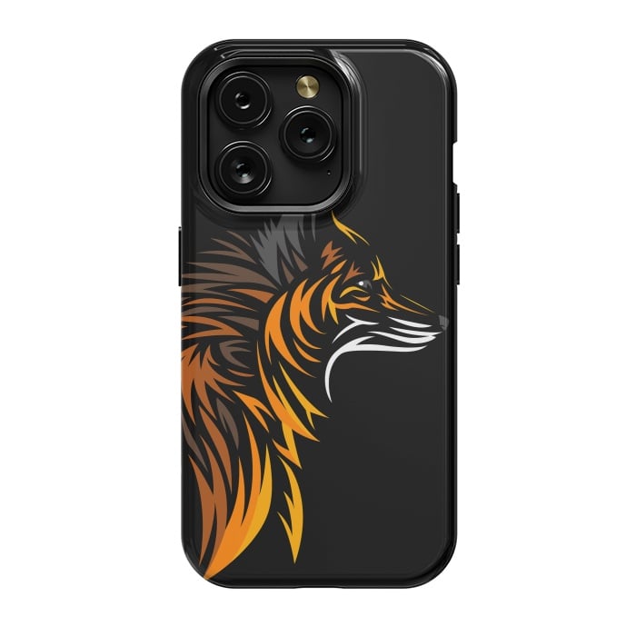 iPhone 15 Pro StrongFit Tribal fox face by Alberto