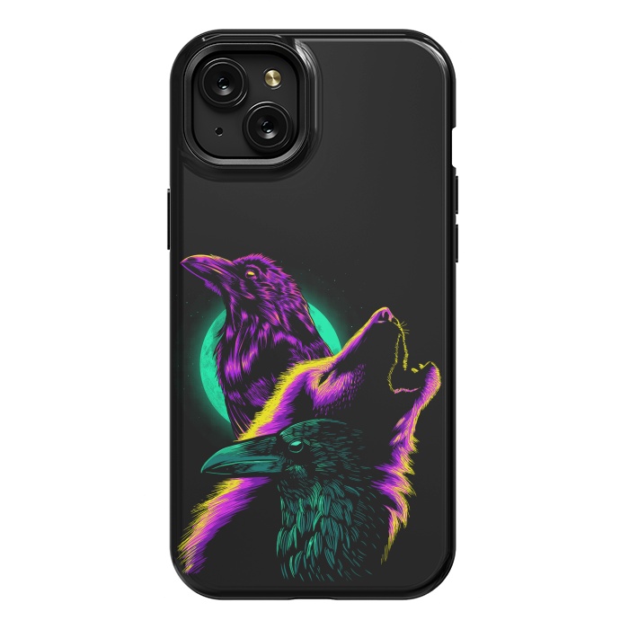 iPhone 15 Plus StrongFit Raven and wolf by Alberto