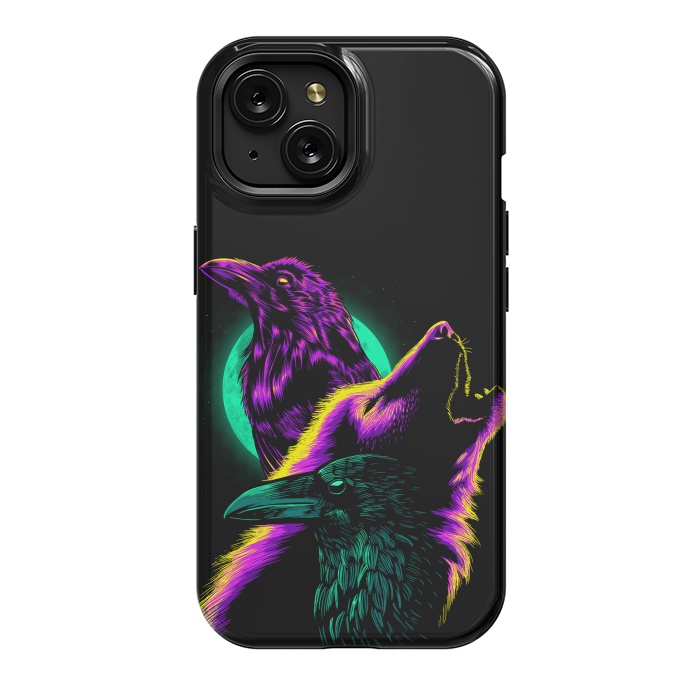 iPhone 15 StrongFit Raven and wolf by Alberto