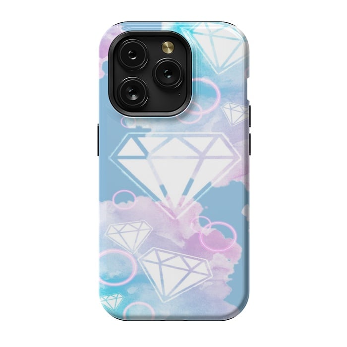 iPhone 15 Pro StrongFit Aesthetic Diamond Clouds by CAS