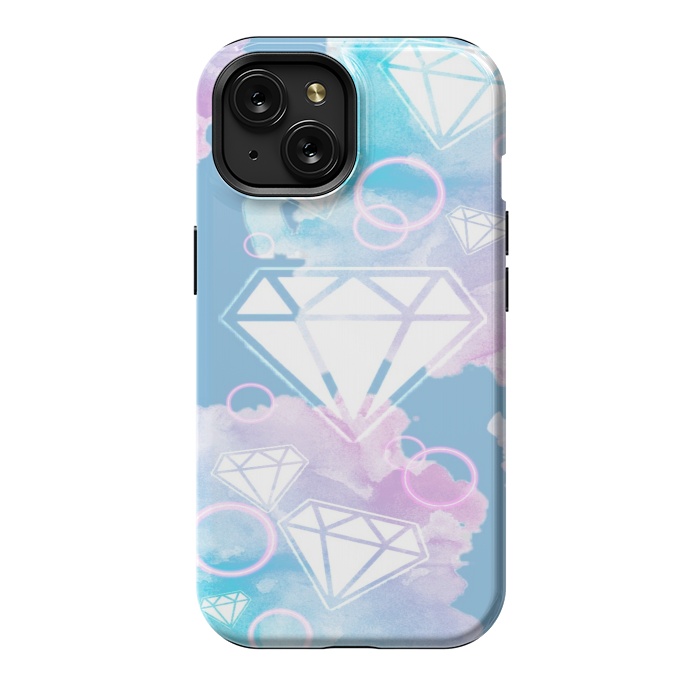 iPhone 15 StrongFit Aesthetic Diamond Clouds by CAS